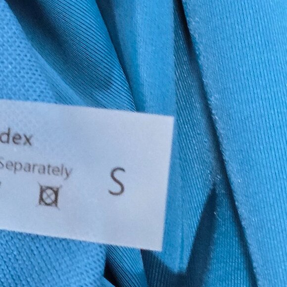 New | Halter Tummy Control Ruched One Piece Swimsuit Teal Plunge V Neck | Small - Picture 3 of 3